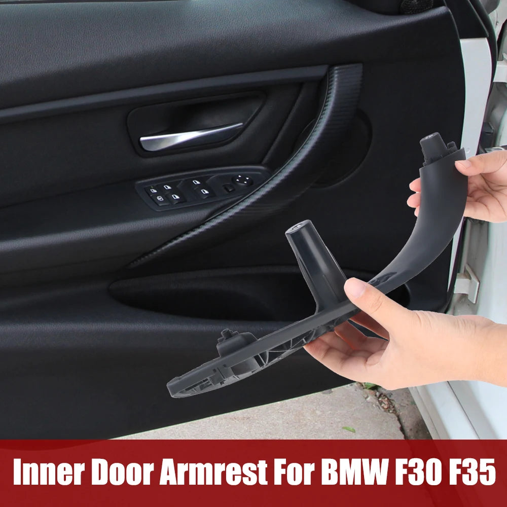 Car Inner Handle Black Front Rear Left/Right Interior Door Handles Door Panel Pull Trim Cover For BMW F30 F80 F31 F32 F34 F35
