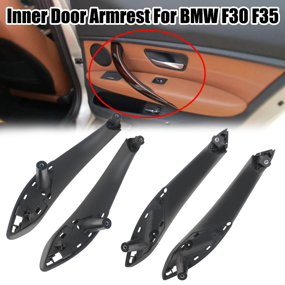 Car Inner Handle Black Front Rear Left/Right Interior Door Handles Door Panel Pull Trim Cover For BMW F30 F80 F31 F32 F34 F35