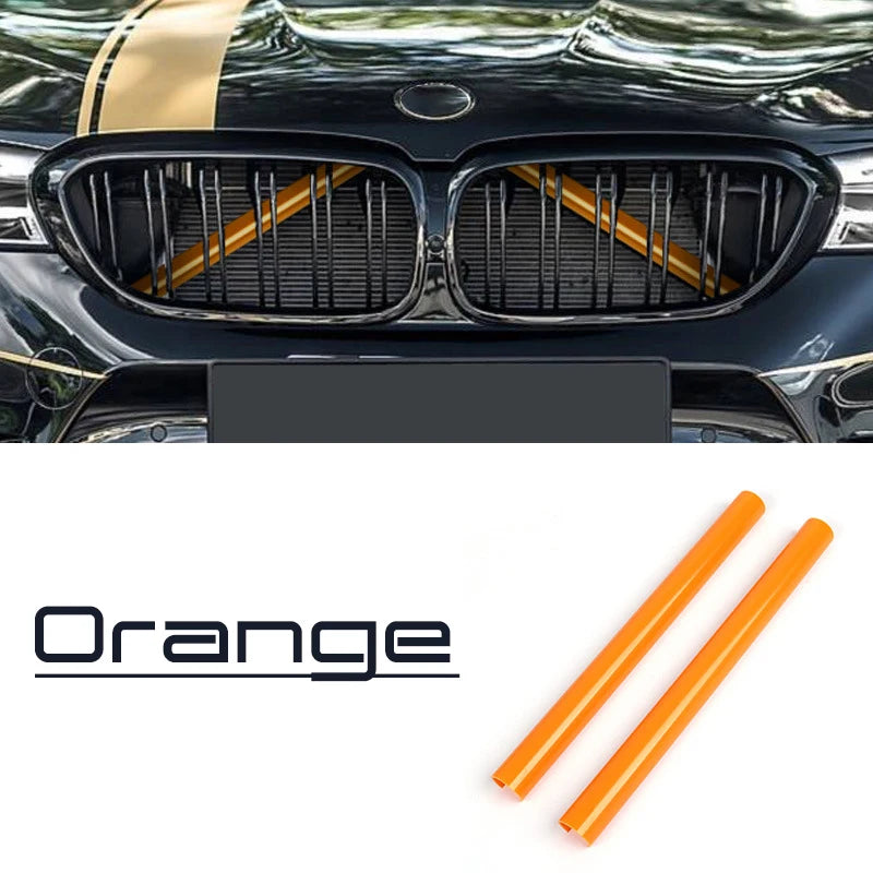 A Pair Car Front Grille Trim Strips For BMW F30 F31 F32 F33 F34 F36 F20 F21 F22 F23 G29 Car Sport Styling Decoration Accessories