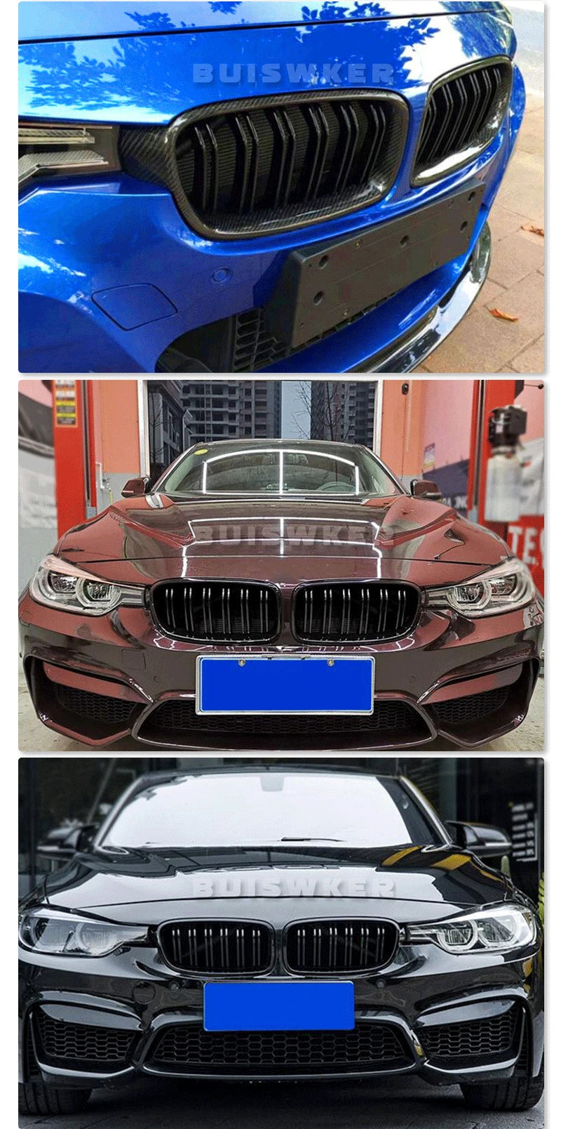 High Quality ABS Car Styling Front Kidney Grille Dual Slat Grille For BMW F30 F31 F35 2012-2018 320i 325i 328i Auto Accessories