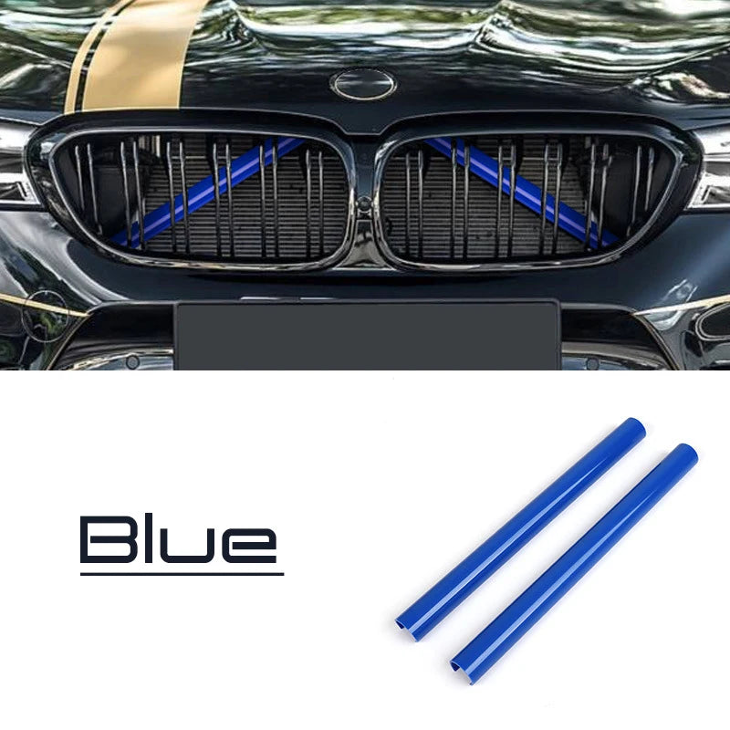 A Pair Car Front Grille Trim Strips For BMW F30 F31 F32 F33 F34 F36 F20 F21 F22 F23 G29 Car Sport Styling Decoration Accessories
