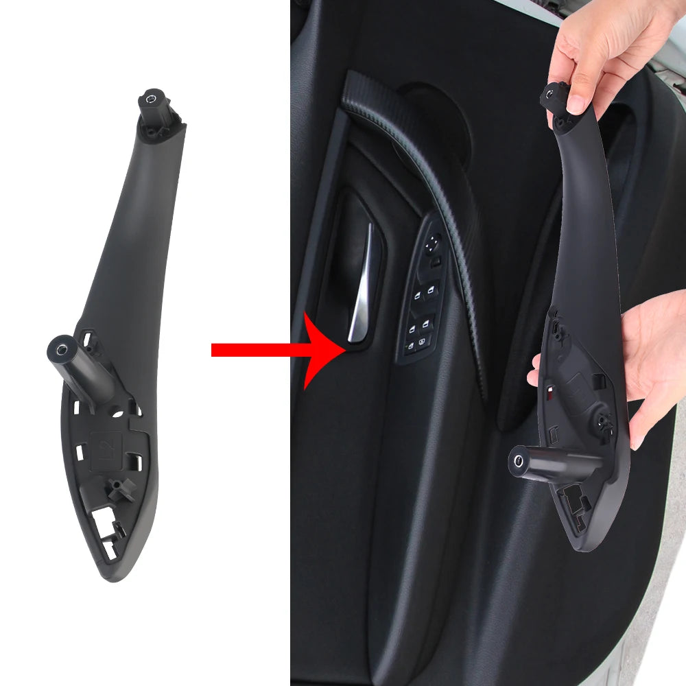 Car Inner Handle Black Front Rear Left/Right Interior Door Handles Door Panel Pull Trim Cover For BMW F30 F80 F31 F32 F34 F35
