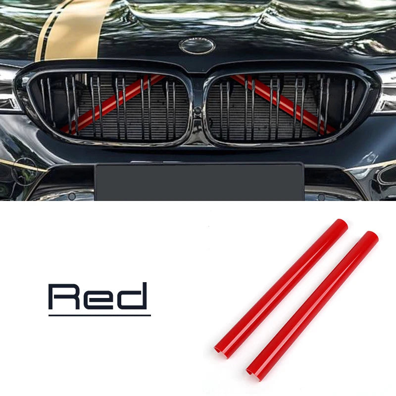 A Pair Car Front Grille Trim Strips For BMW F30 F31 F32 F33 F34 F36 F20 F21 F22 F23 G29 Car Sport Styling Decoration Accessories