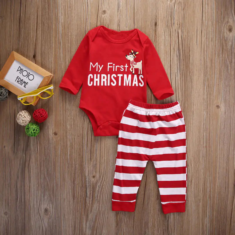 New Children's Christmas Bodysuit Set