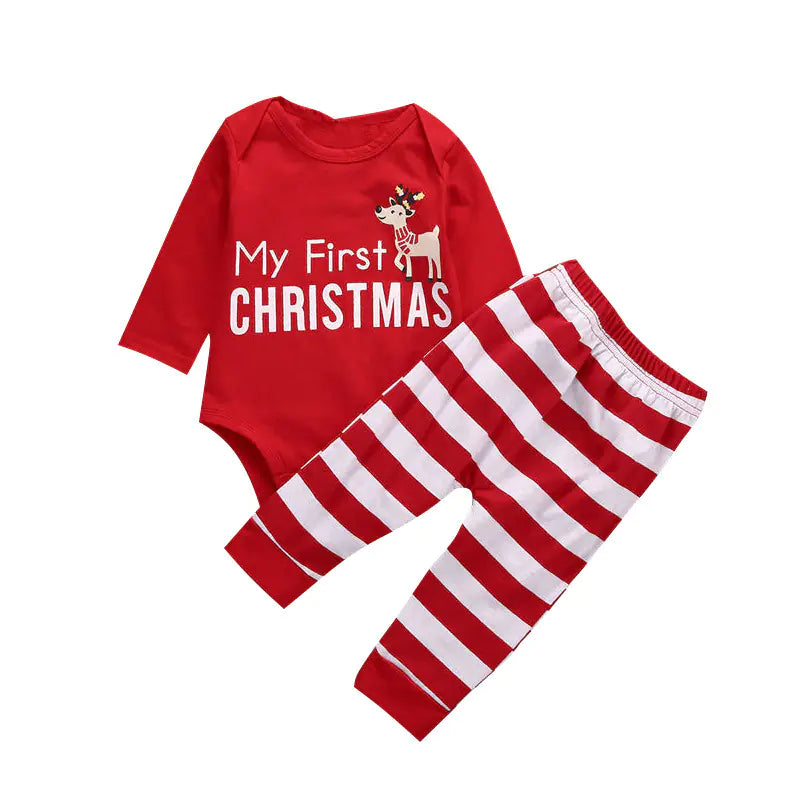 New Children's Christmas Bodysuit Set