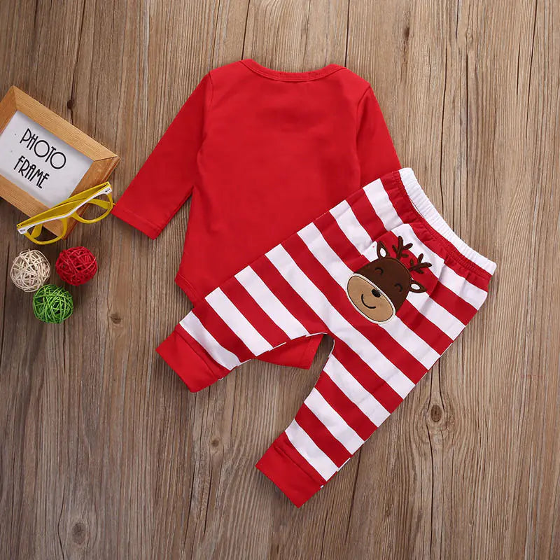 2019 New Children's Christmas Bodysuit Set